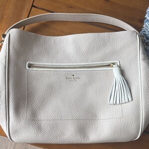 kate spade Pebbled Leather Shoulder Bag in Pale Pink